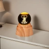 Couple luminous crystal ball night light, 3d engraved starry sky, solid wood base, creative desktop decoration, birthday gift Application Scenario